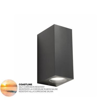 Redo 90152 - Spoljašnja zidna svetiljka PUNTA 2xGU10/7W/230V IP44