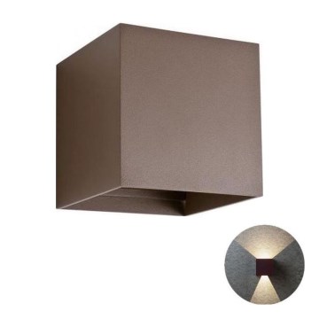 Redo 90174 - LED spoljašnje zidno svetlo VARY 2xLED/6W/230V 3000K IP54 braon
