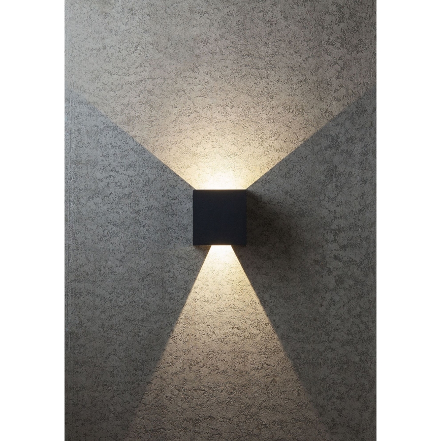 Redo 90176 - LED spoljna zidna svetiljka VARY 2xLED/6W/230V 4000K IP54 antracit
