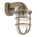 Redo 90205 - Spoljna zidna lampa CAGE 1xE27/28W/230V IP44 mesing