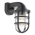 Redo 90207 - Spoljašnje zidno svetlo CAGE 1xE27/28W/230V IP44 crna