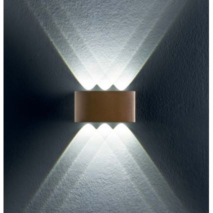 Redo 90227 - Spoljašnja zidna LED lampa FABO LED/6W/230V 3000K IP54 braon