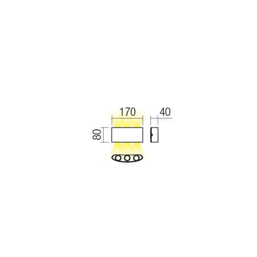 Redo 90227 - Spoljašnja zidna LED lampa FABO LED/6W/230V 3000K IP54 braon