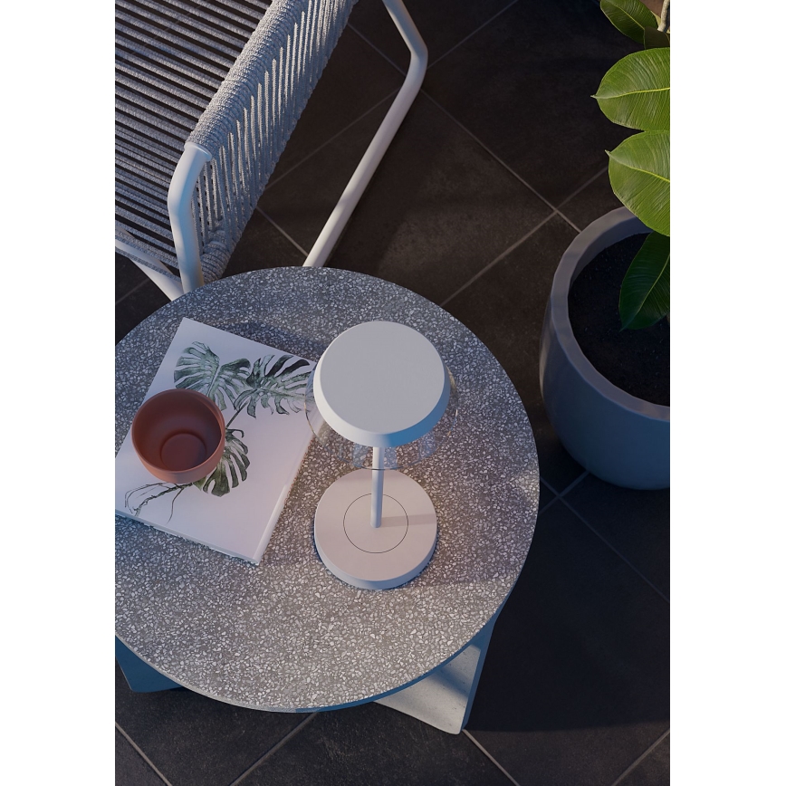 Redo 90306 - LED prigušiva dodirna stona lampa ILUNA LED/2,5W/5V 2700-3000K 3000 mAh IP65 bela