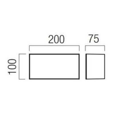 Redo 90325 - LED spoljašnje zidno svetlo KODIAK LED/8W/230V 4000K 20 cm IP65 belo