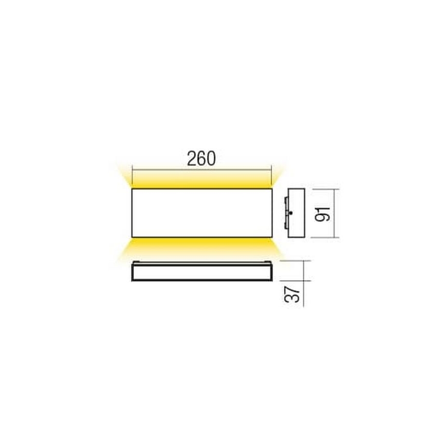 Redo 90387 - LED spoljašnja zidna svetiljka KAMAL LED/15W/230V 3000K IP54 bela