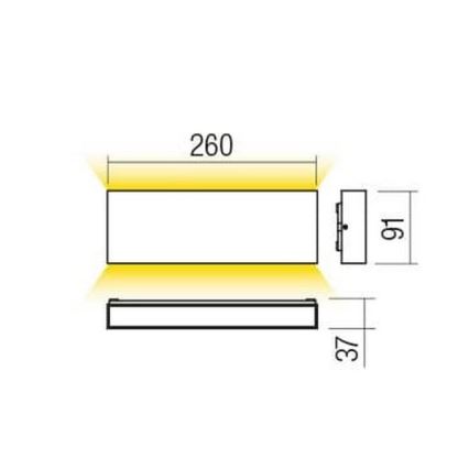 Redo 90388 - LED spoljašnje zidno svetlo KAMAL LED/15W/230V 3000K IP54 sivo