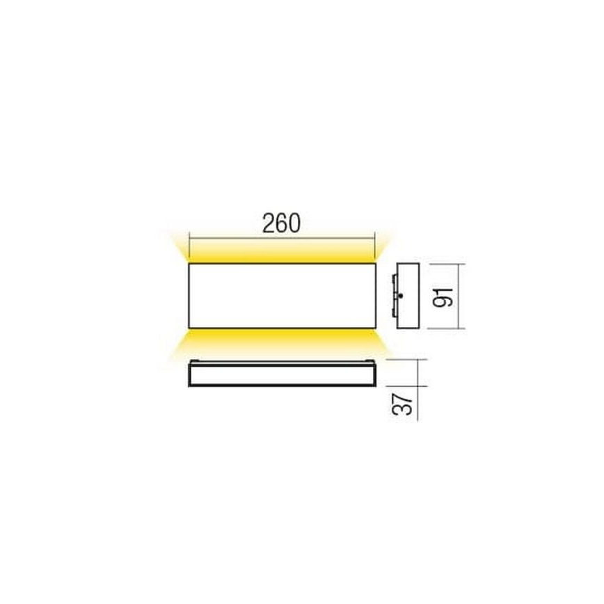 Redo 90388 - LED spoljašnje zidno svetlo KAMAL LED/15W/230V 3000K IP54 sivo