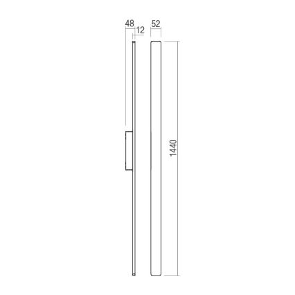 Redo 90433 - LED spoljašnje zidno svetlo REFLEXA LED/24W/230V 3000K 144 cm IP54 antracit