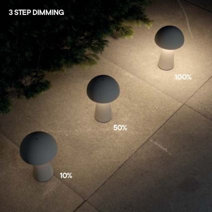 Redo 90438 - LED prigušiva dodirna spoljašnja lampa KIRA LED/4,7W/230V 2200 mAh IP44 bela