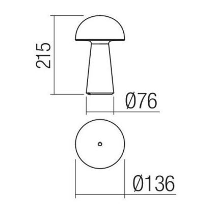 Redo 90438 - LED prigušiva dodirna spoljašnja lampa KIRA LED/4,7W/230V 2200 mAh IP44 bela