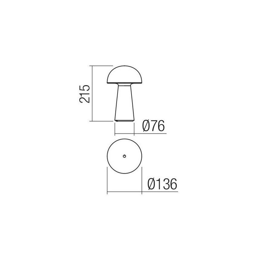 Redo 90439 - LED prigušiva dodirna spoljna lampa KIRA LED/4,7W/230V 2200 mAh IP44 crna