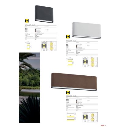 Redo 90451 - LED spoljašnje zidno svetlo KLIPPE LED/24W/230V 3000K IP54 belo