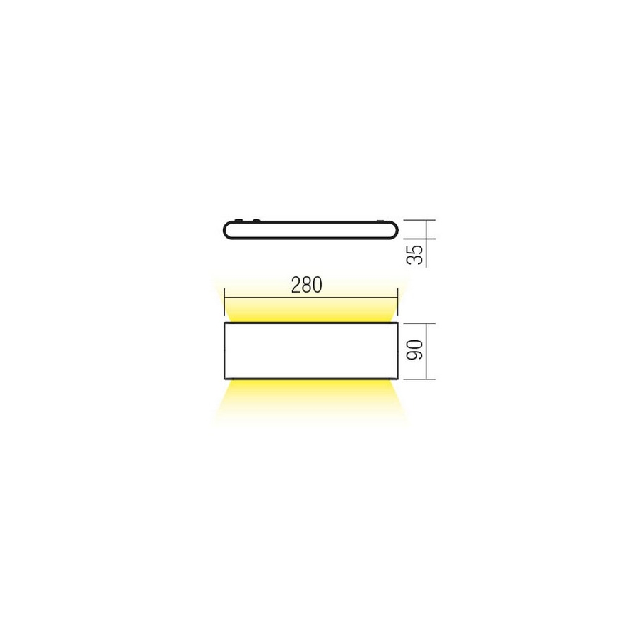 Redo 90451 - LED spoljašnje zidno svetlo KLIPPE LED/24W/230V 3000K IP54 belo