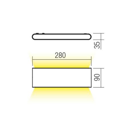 Redo 90452 - LED spoljna zidna svetiljka KLIPPE LED/24W/230V 3000K IP54 antracit