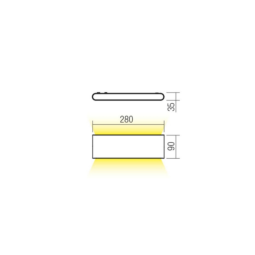 Redo 90453 - KLIPPE spoljno zidno LED svetlo 24W/230V 3000K IP54 braon