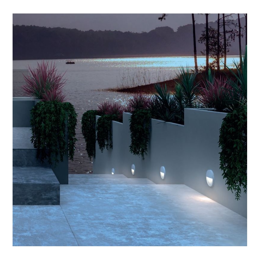 Redo 90472 - LED spoljno zidno svetlo LANDER LED/3W/230V IP54 belo