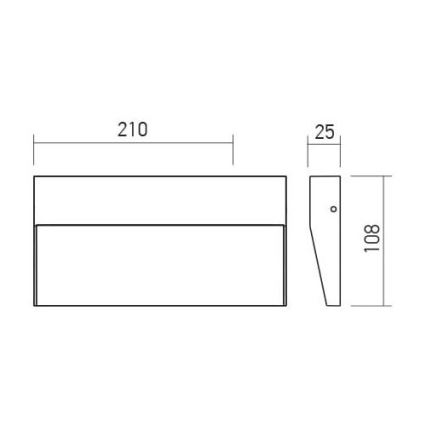 Redo 90481 - LED spoljašnje zidno svetlo LANDER LED/6W/230V IP54 antracit