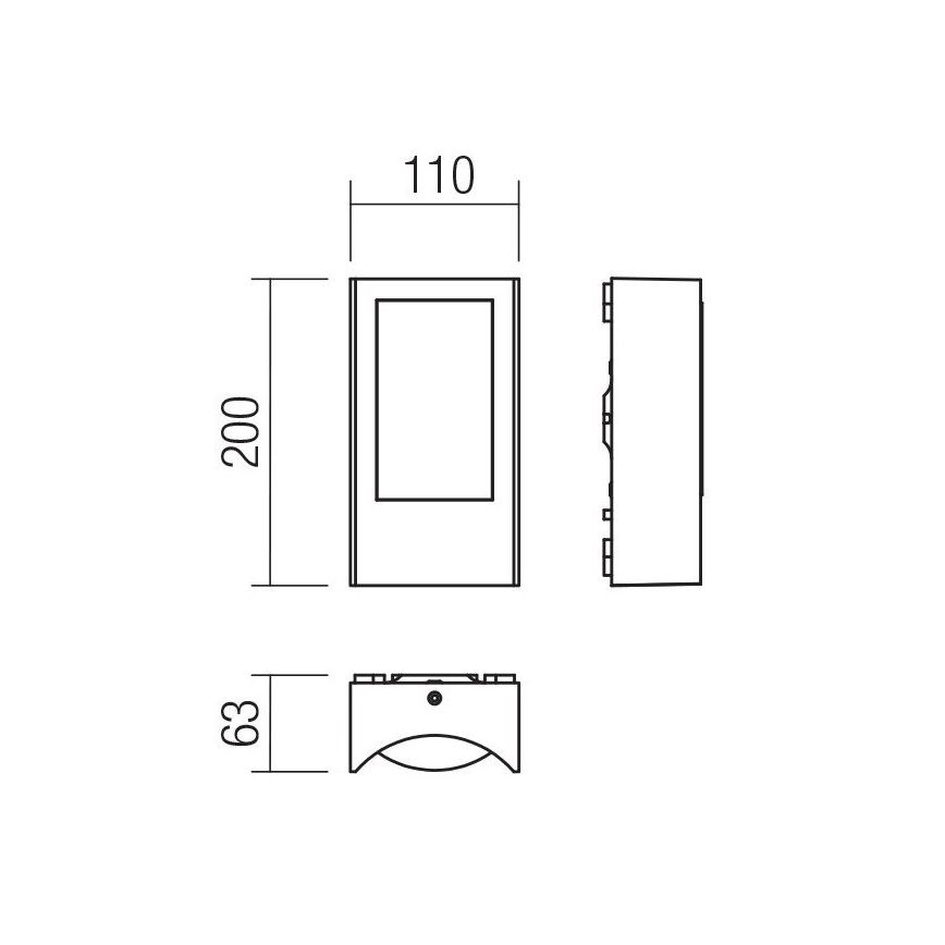 Redo 90483 - LED spoljašnja zidna svetiljka WARP LED/8W/230V 3000K IP44 antracit