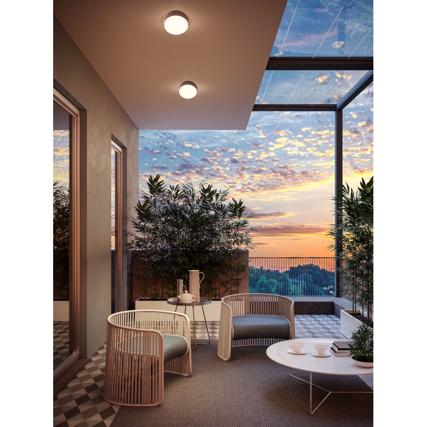 Redo 90496 - LED spoljašnje plafonsko svetlo URANIA LED/10W/230V, prečnik 16 cm, 3000K, IP65, smeđa