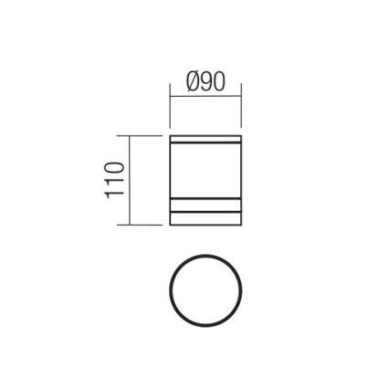 Redo 90519 - Spoljašnje plafonsko svetlo CARGO 1xGU10/28W/230V IP54 antracit