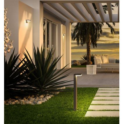 Redo 90535 - Solarno zidno LED svetlo sa senzorom TAIYO LED/2W/3,7V 3000K 2200 mAh IP54 antracit