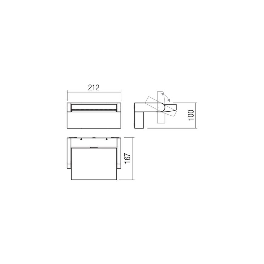Redo 90584 - LED spoljašnje zidno svetlo FLIP LED/20W/230V CRI 90 3000K IP54 antracit