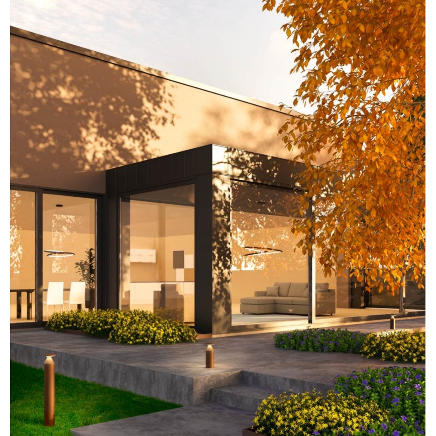 Redo 90590 - BIRO spoljna LED lampa 12W/230V, 3000K, 30 cm, CRI 90, IP65, braon