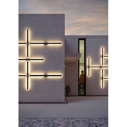 Redo 90625 - LED spoljašnje zidno svetlo REFLEXA LED/24W/230V 3000K 144 cm IP54 crna