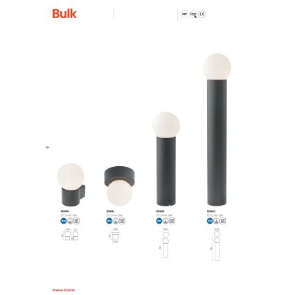 Redo 90640 - Spoljašnje zidno svetlo BULK 1xE27/28W/230V IP44 antracit