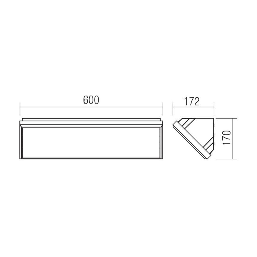 Redo 90678 - LED Spoljno zidno svetlo MAKO LED/65W/230V 3000K IP65 antracit