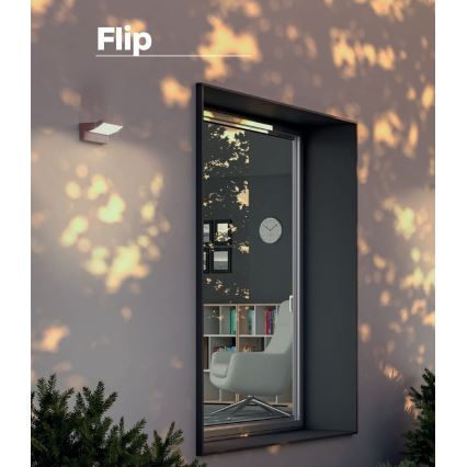 Redo 90716 - LED spoljašnja zidna svetiljka FLIP LED/40W/230V 3000/4000/5000K CRI 90 IP54 braon