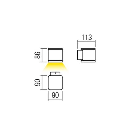 Redo 9080 - LED spoljašnje zidno svetlo BETA LED/6W/230V 3000K IP54 braon