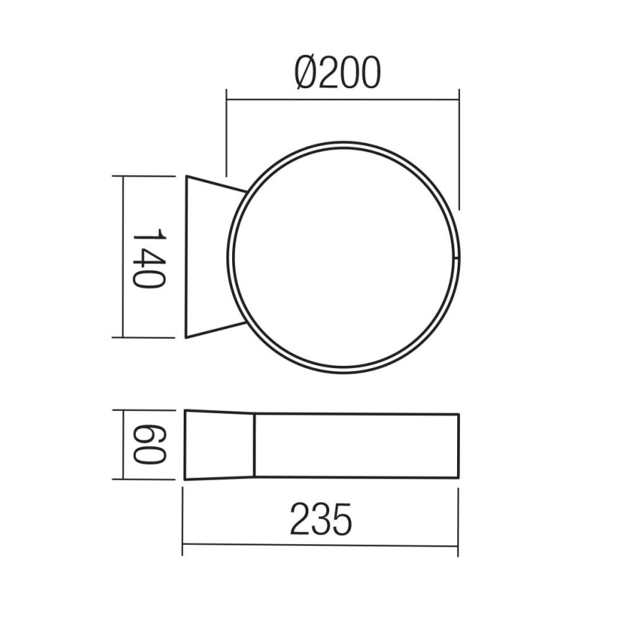 Redo 91063 - LED spoljašnje zidno svetlo ONIRO LED/8W/230V 3000K CRI 90 IP65 braon