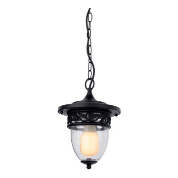 Redo 9399 - Spoljni luster na lancu BASEL 1xE27/42W/230V IP44, crne boje