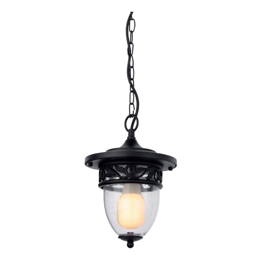 Redo 9399 - Spoljni luster na lancu BASEL 1xE27/42W/230V IP44, crne boje