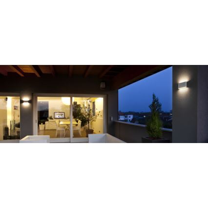 Redo 9622 - LED spoljna zidna svetiljka KLIPPE LED/13W/230V 3000K IP54 bela