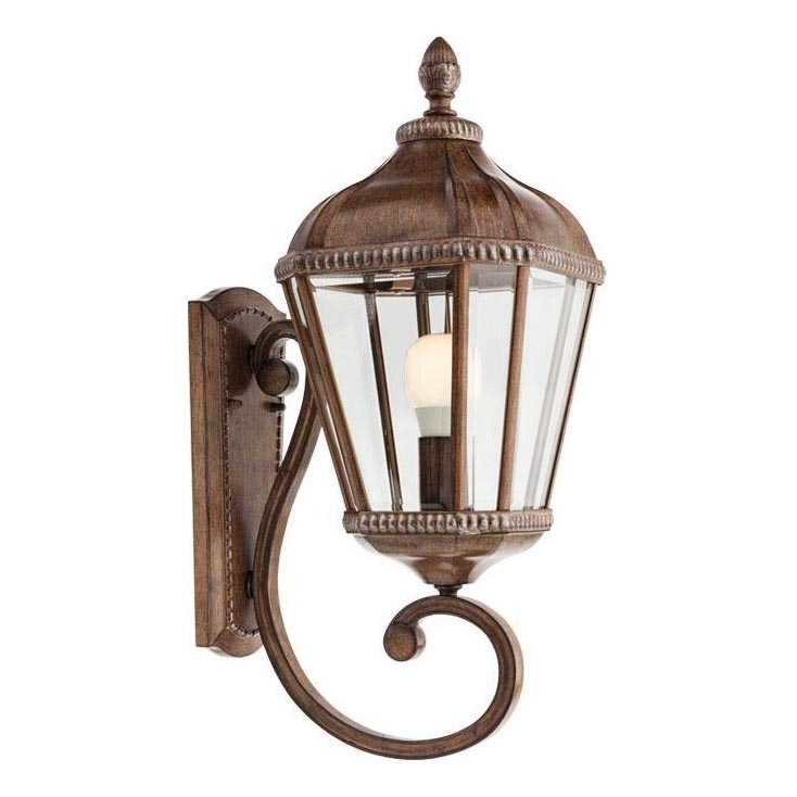 Redo 9656 - Spoljašnja zidna lampa ESSEN 1xE27/70W/230V IP44 braon/patina