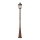 Redo 9662 - Spoljašnja lampa ESSEN 1xE27/70W/230V 221,5 cm IP44 smeđa/patina