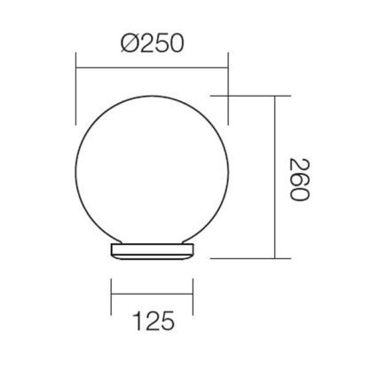 Redo 9771 - Zamenska prigušiva za spoljašnje svetilo SFERA, prečnika 25 cm, IP44, bela