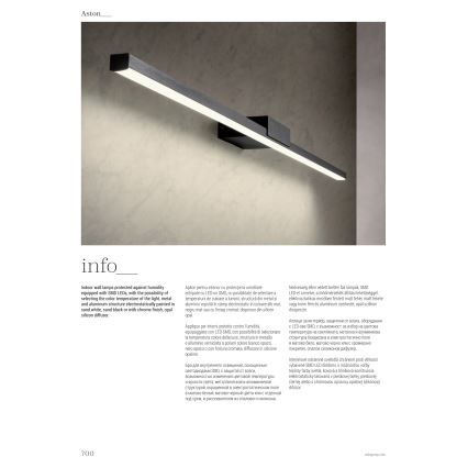 Redo01-3269 - LED ogledalno svetlo za kupatilo ASTON LED/12W/230V 60 cm CRI 90 IP44 sjajni hrom