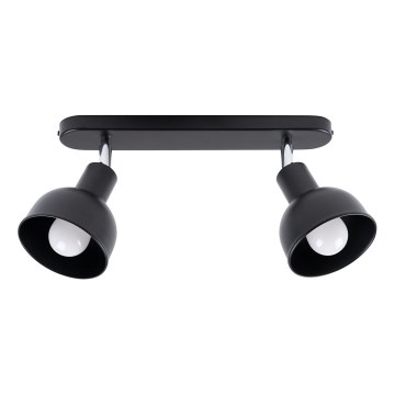 Reflektor ELBA 2xE27/15W/230V crni