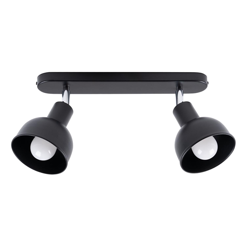 Reflektor ELBA 2xE27/15W/230V crni