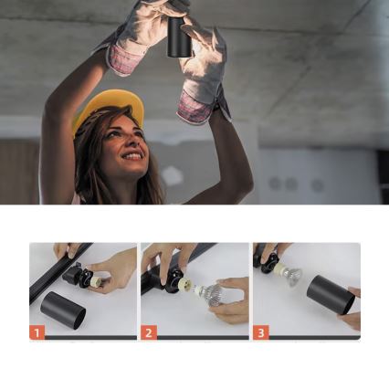 Reflektor za jednofazni šinski sistem 1xGU10/10W/230V bela