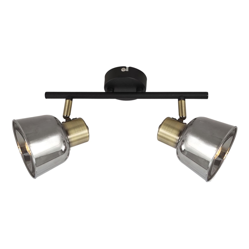 Reflektorska lampa SMOKY 2xE14/9W/230V crno/mesing/sivo
