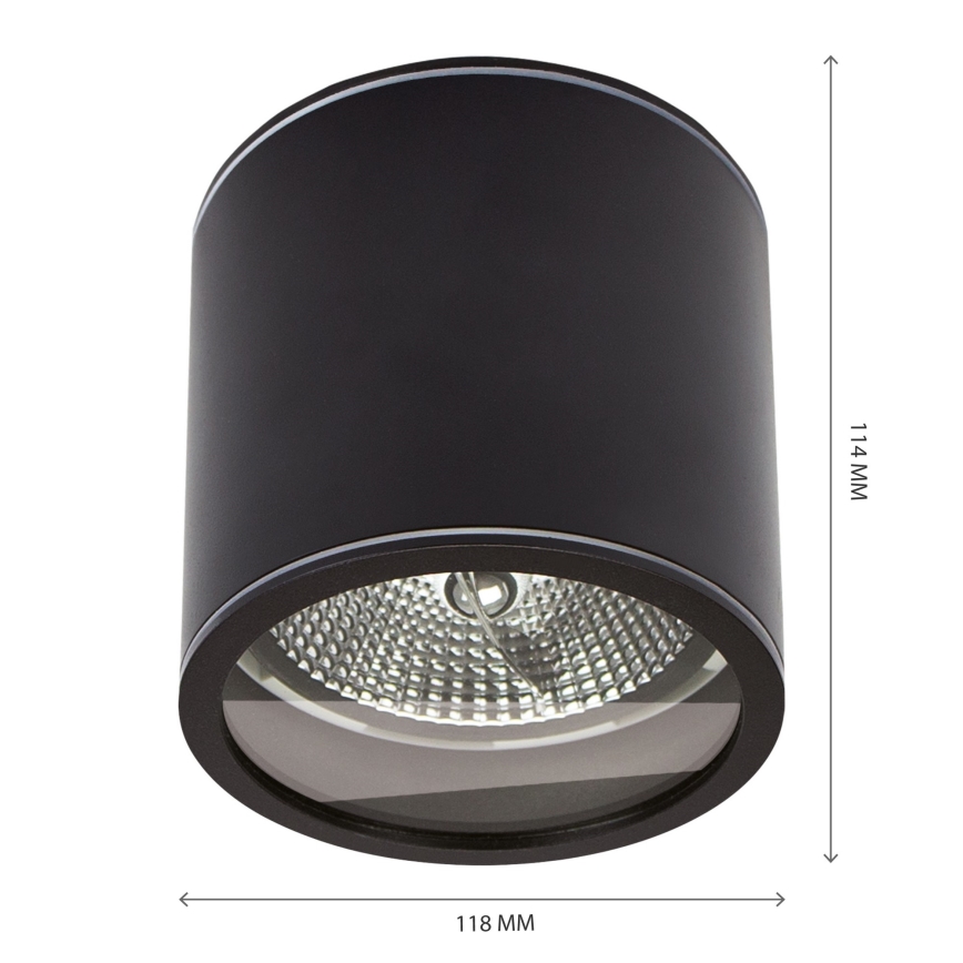 Reflektorska lampa za kupatilo CHLOE AR111 1xGU10/15W/230V IP44 oble crni