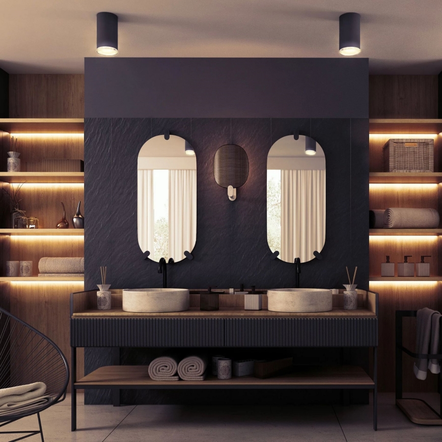 Reflektorska lampa za kupatilo TURYN 1xGU10/10W/230V IP44 crni