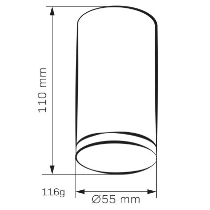 Reflektorska lampa za kupatilo TURYN 1xGU10/10W/230V IP44 crni