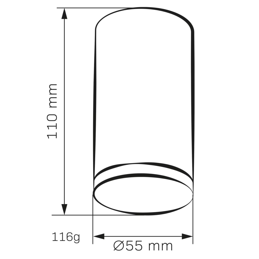 Reflektorska lampa za kupatilo TURYN 1xGU10/10W/230V IP44 crni