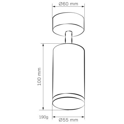 Reflektorska lampa za kupatilo TURYN 1xGU10/10W/230V IP44 crni